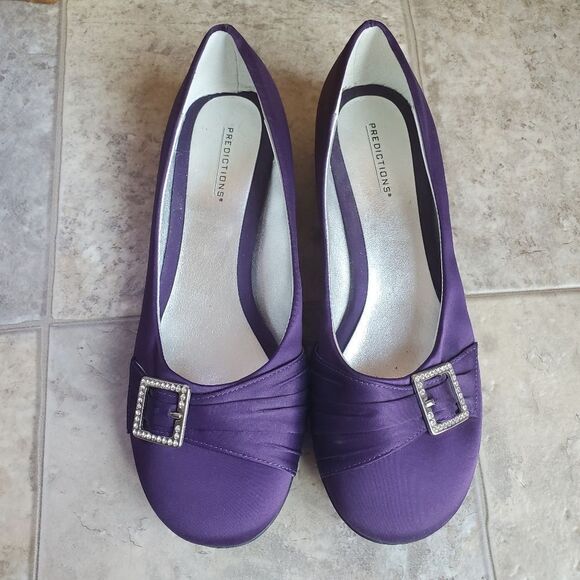 Predictions Purple Satin Flats Women's Size 7.5 - Picture 3 of 7